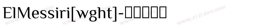 ElMessiri[wght]字体转换